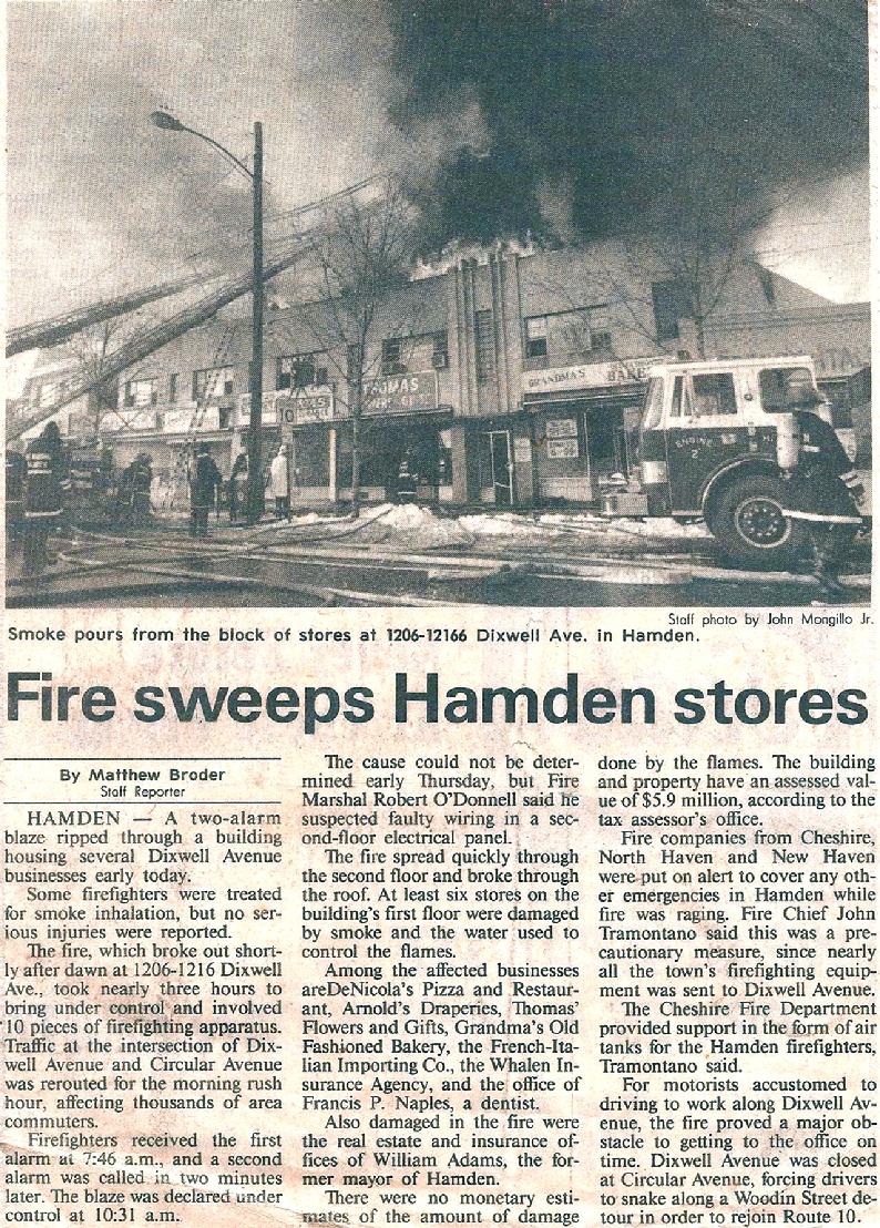 New Haven Register, January 24, 1985 (Photo by John Mongillo, Jr.)